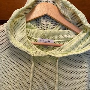 NWOT Michael Stars lime green Jo mesh hoodie